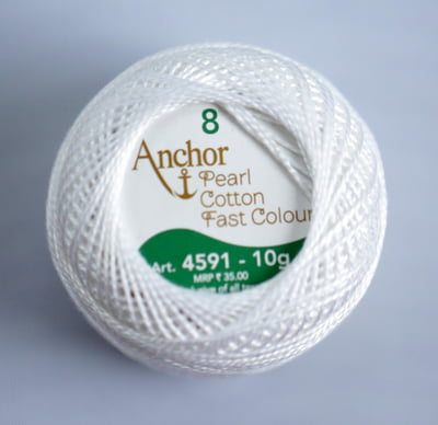 Anchor  Pearl Cotton  White