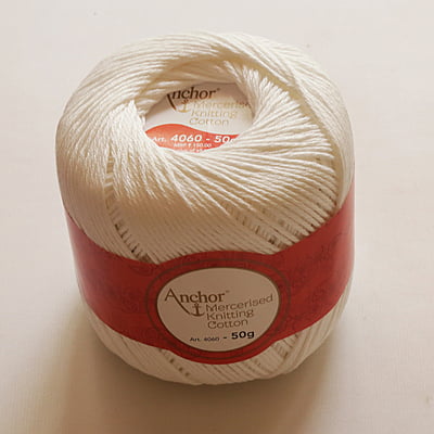 Anchor Knitting  Cotton 4 Ply 4060 White
