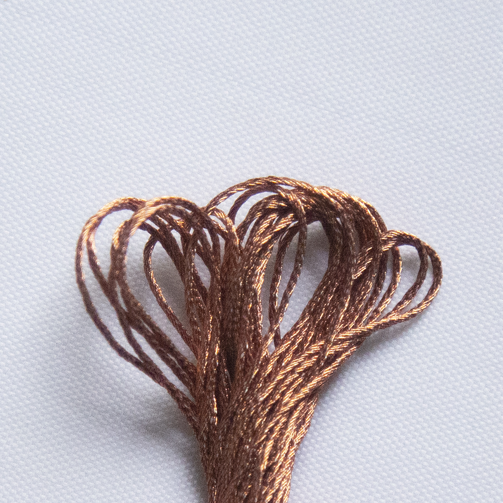 Vardha Embroidery Thread Metallic Copper