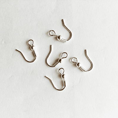 Earring Hook 1 cm-Silver-Silver Earring Hook 1 cm-Silver-Silver