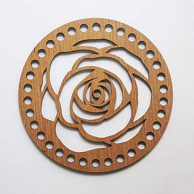 Crochet basket base Rose 6"