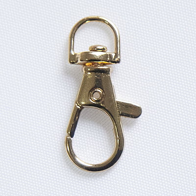 D Ring Clasp gold 12 mm