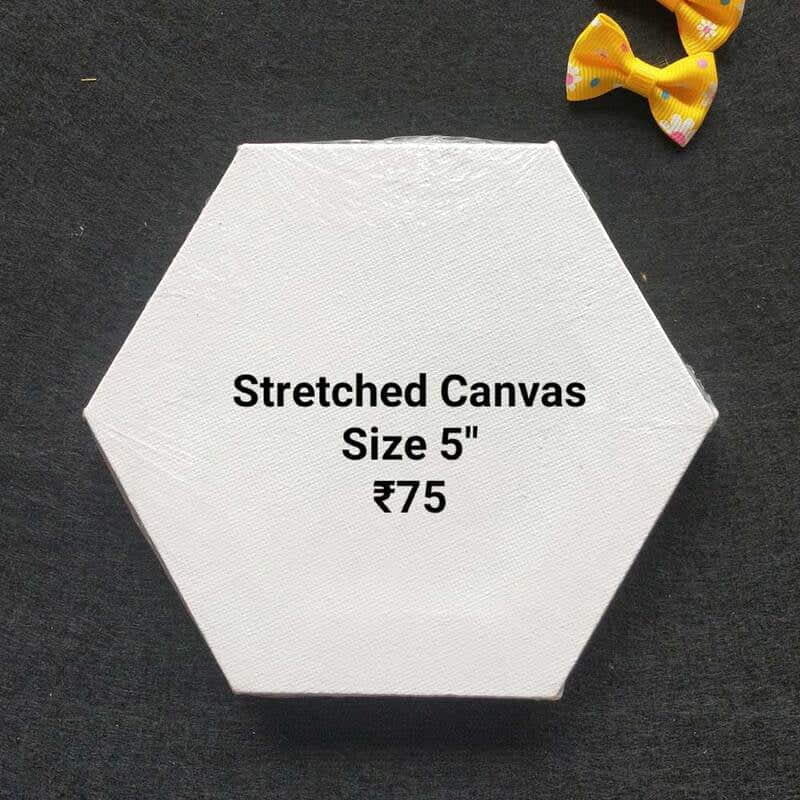 Stretched Canvas Hexagon - 5" Stretched Canvas Hexagon - 5"