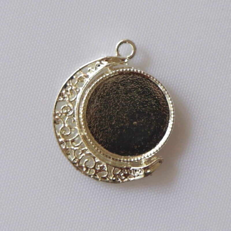 Rotating Double Side Round Pendant Silver Small Rotating Double Side Round Pendant Silver Small