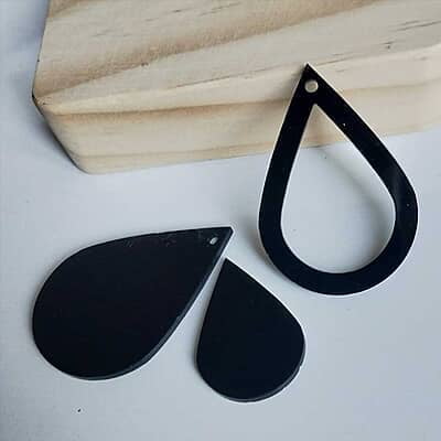 Mini Hoop Drop Black Acrylic -Model 1
