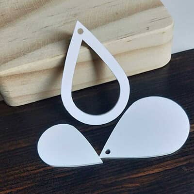 Mini Hoop Drop white Acrylic -Model 1