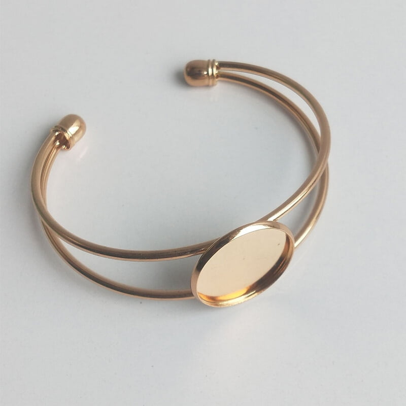 Bracelet Bezel Round Dull Gold 20 mm Bracelet Bezel Round Dull Gold 20 mm