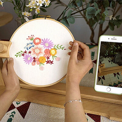 Embroidery Hoop Stand- Beech Table Embroidery Hoop Stand- Beech Table