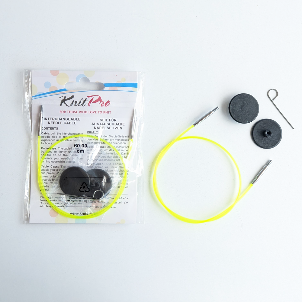 KnitPro Interchangeable Coloured  Needle Cable