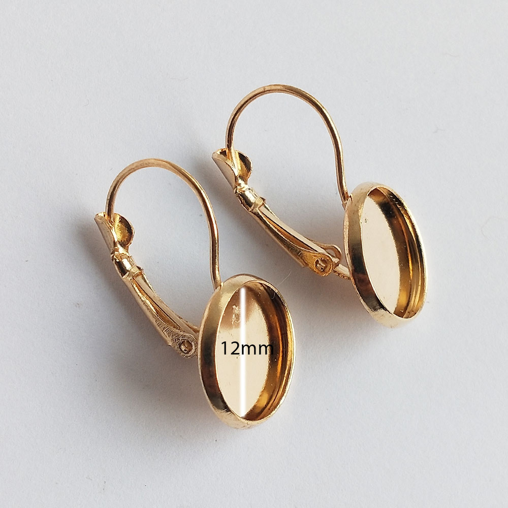 Leverback Earring Gold 12 mm