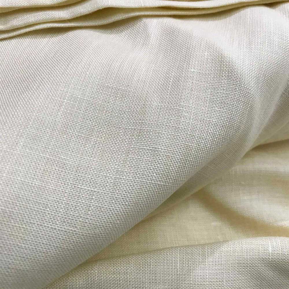 Pure Linen Fabric Off White
