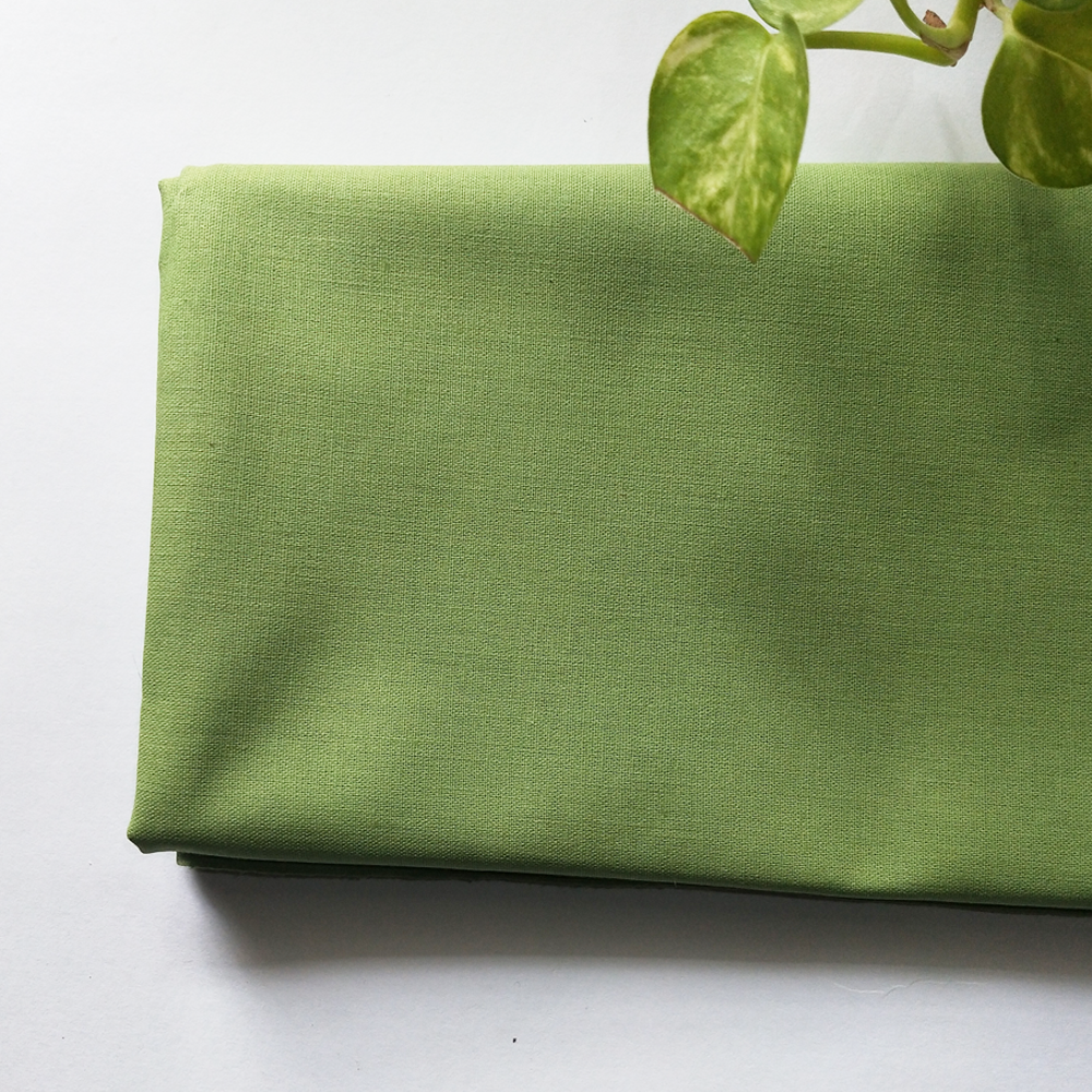 Poplin Embroidery Fabric  Olive Green