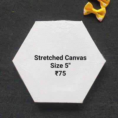Stretched Canvas Hexagon - 5"