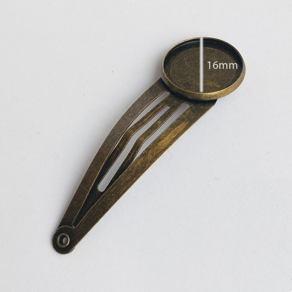 Tic Tac Hair Clip Bezel 16 mm