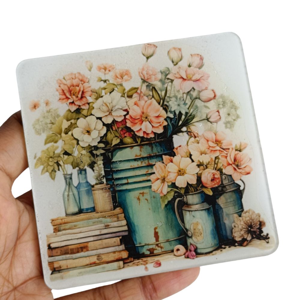Vintage Floral Needle Minder Large Vintage Floral Needle Minder Large