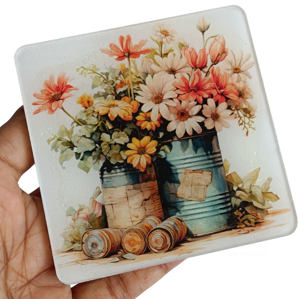 Vintage Floral Needle Minder Large Vintage Floral Needle Minder Large