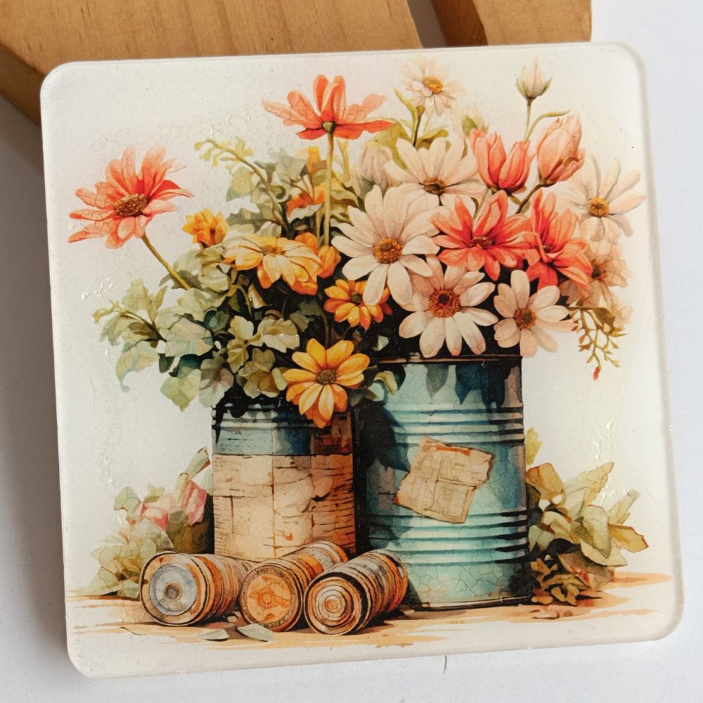 Vintage Floral Needle Minder Large Vintage Floral Needle Minder Large