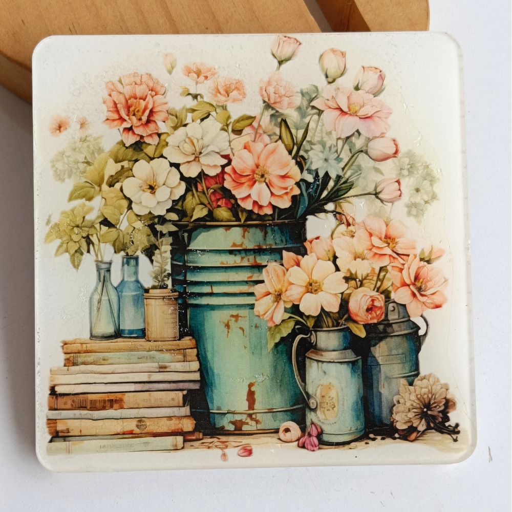Vintage Floral Needle Minder Large Vintage Floral Needle Minder Large