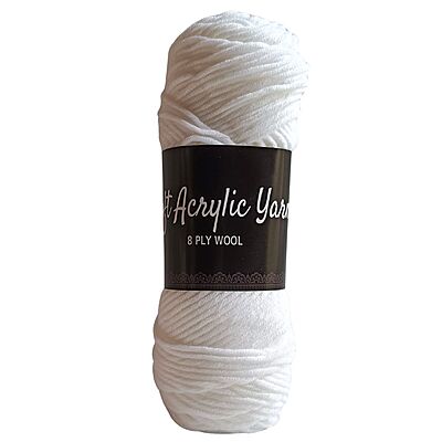 Soft Acrylic Yarn 8 ply Off White Soft Acrylic Yarn 8 ply Off White