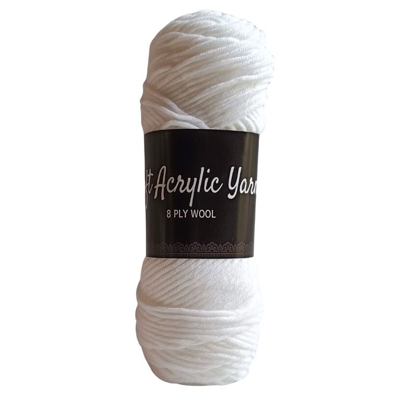 Soft Acrylic Yarn 8 ply Off White Soft Acrylic Yarn 8 ply Off White