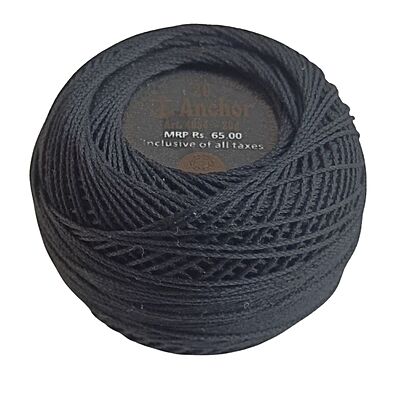 Anchor mercer crochet- Black -Vintage