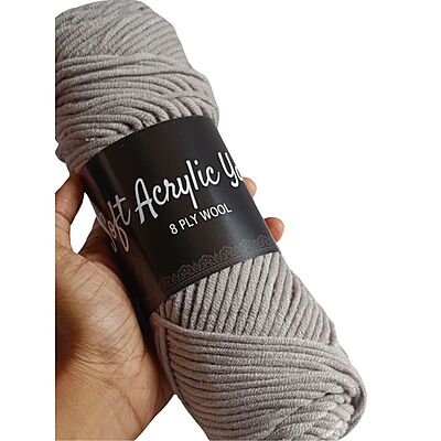 Soft Acrylic Yarn 8 ply Dove Grey Soft Acrylic Yarn 8 ply Dove Grey