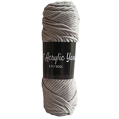 Soft Acrylic Yarn 8 ply Dove Grey Soft Acrylic Yarn 8 ply Dove Grey