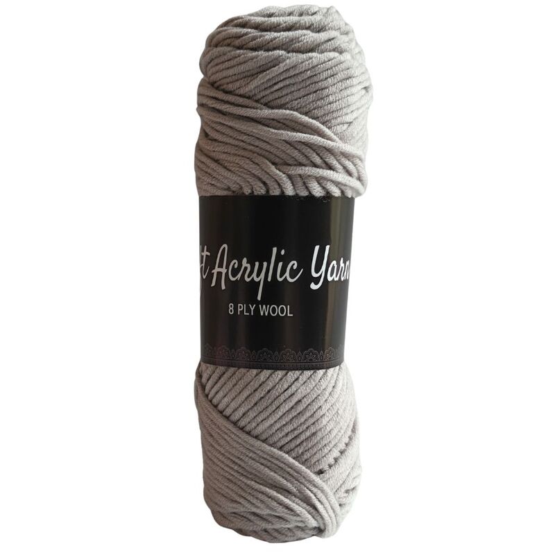 Soft Acrylic Yarn 8 ply Dove Grey Soft Acrylic Yarn 8 ply Dove Grey