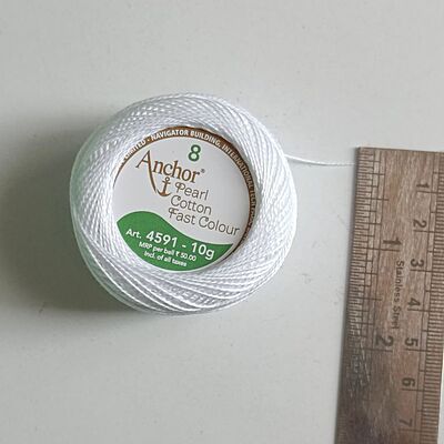 Anchor Pearl Cotton White Anchor Pearl Cotton White