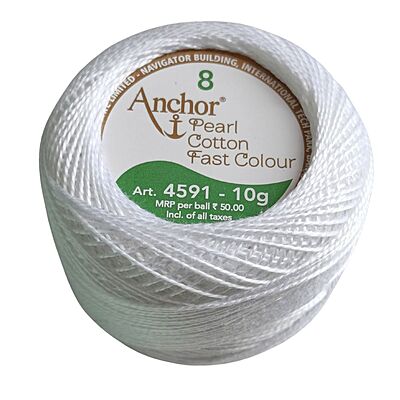 Anchor Pearl Cotton White Anchor Pearl Cotton White