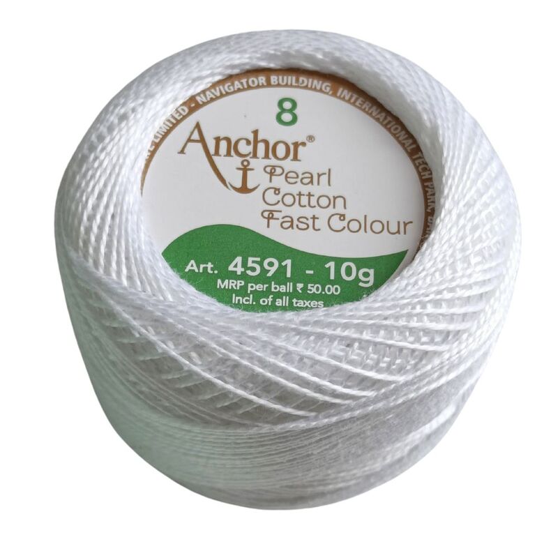 Anchor Pearl Cotton White Anchor Pearl Cotton White