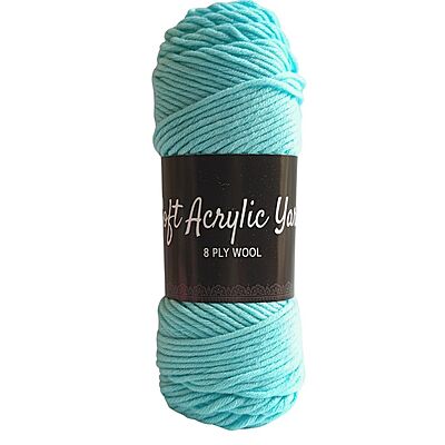 Soft Acrylic Yarn 8 ply Sea Blue