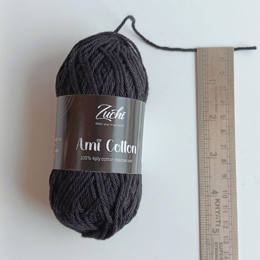 Zuchi Ami Cotton Yarn Black