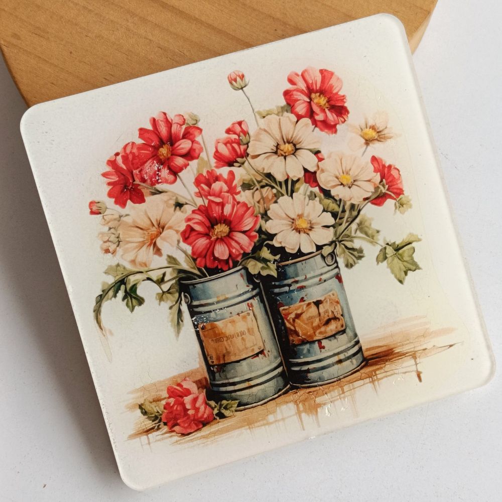 Vintage Floral Needle Minder Large Vintage Floral Needle Minder Large