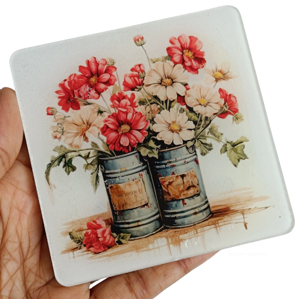 Vintage Floral Needle Minder Large Vintage Floral Needle Minder Large