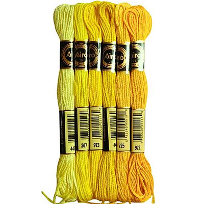 Airo Embroidery Thread Set Yellow family