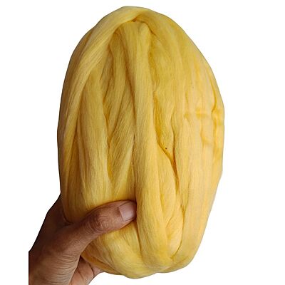 Bulky Finger Knitting Yarn- Yellow Bulky Finger Knitting Yarn- Yellow