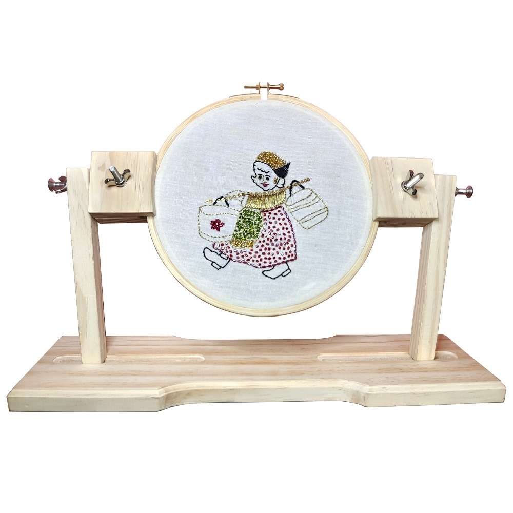 Embroidery Hoop Stand- Pine Wood Table Embroidery Hoop Stand- Pine Wood Table