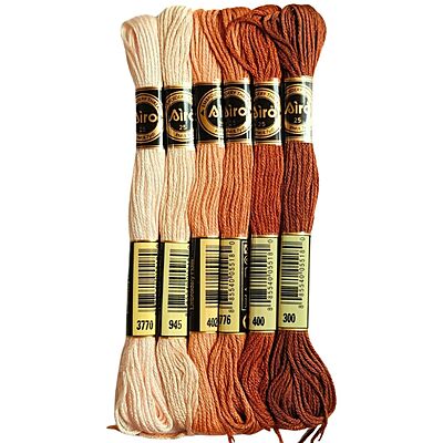Airo Embroidery Thread Set Brown family