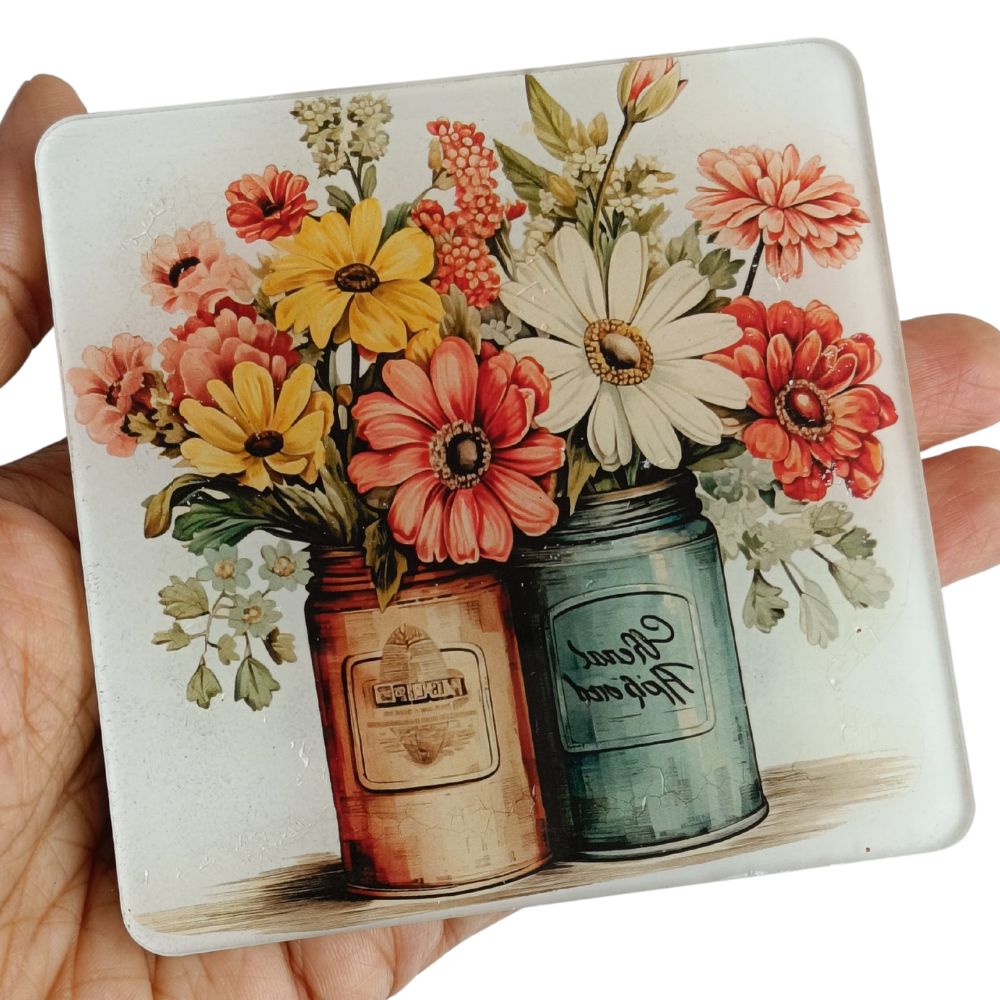 Vintage Floral Needle Minder Large Vintage Floral Needle Minder Large