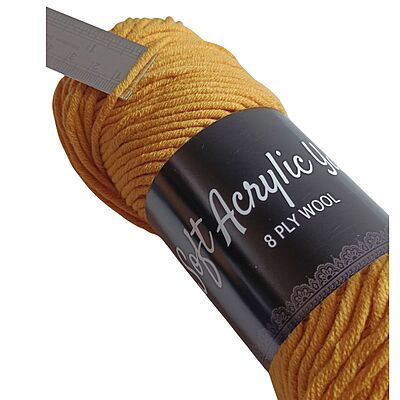 Soft Acrylic Yarn 8 ply Dark Mustard Yellow Soft Acrylic Yarn 8 ply Dark Mustard Yellow