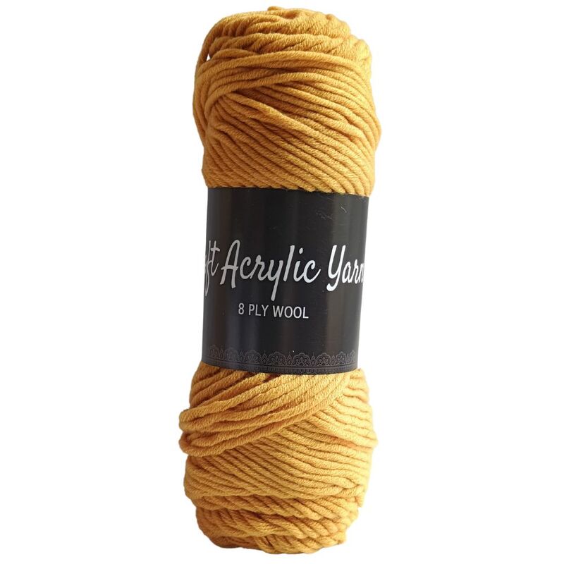 Soft Acrylic Yarn 8 ply Dark Mustard Yellow Soft Acrylic Yarn 8 ply Dark Mustard Yellow
