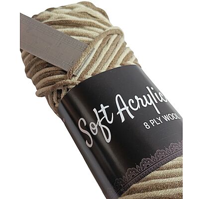 Soft Acrylic Yarn 8 ply Brown-Beige Multi Soft Acrylic Yarn 8 ply Brown-Beige Multi