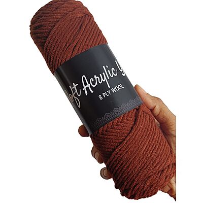 Soft Acrylic Yarn 8 ply Chocolate Brown Soft Acrylic Yarn 8 ply Chocolate Brown