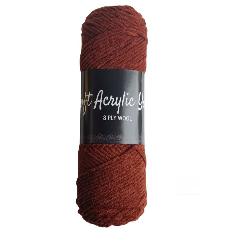 Soft Acrylic Yarn 8 ply Chocolate Brown Soft Acrylic Yarn 8 ply Chocolate Brown