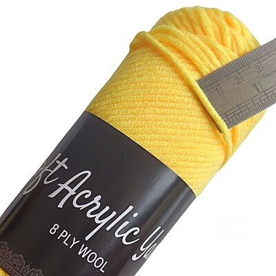 Soft Acrylic Yarn 8 ply Bright Yellow Soft Acrylic Yarn 8 ply Bright Yellow