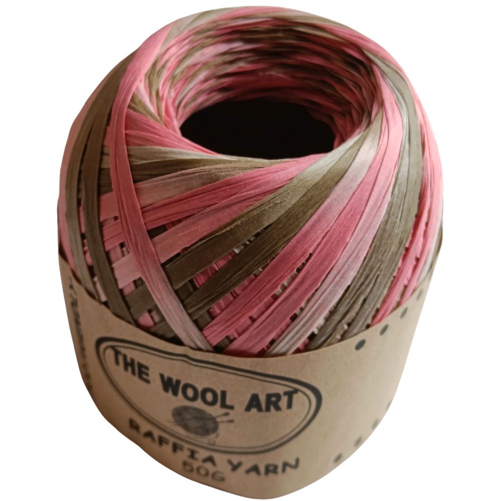 Raffia Paper Yarn 136 Pink Multi