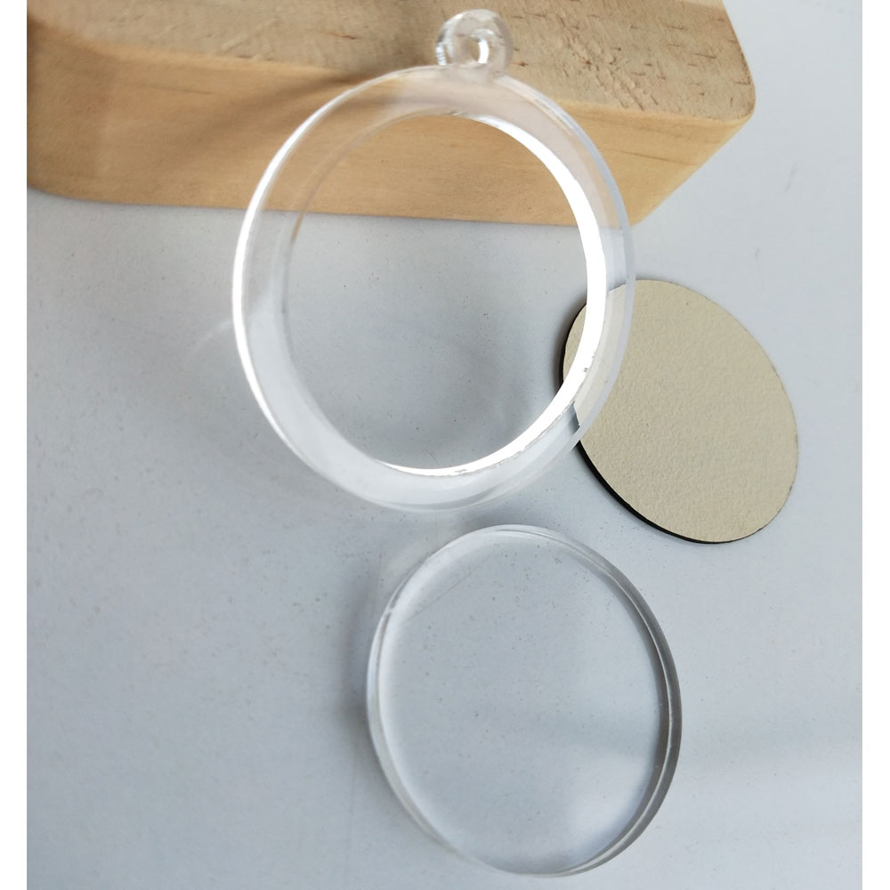 Mini Hoop Circle With Screw Transparent Medium