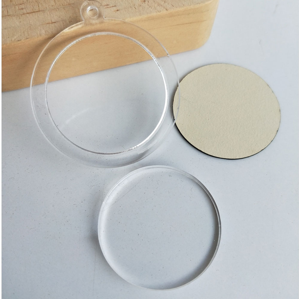 Mini Hoop Circle With Screw Transparent Medium