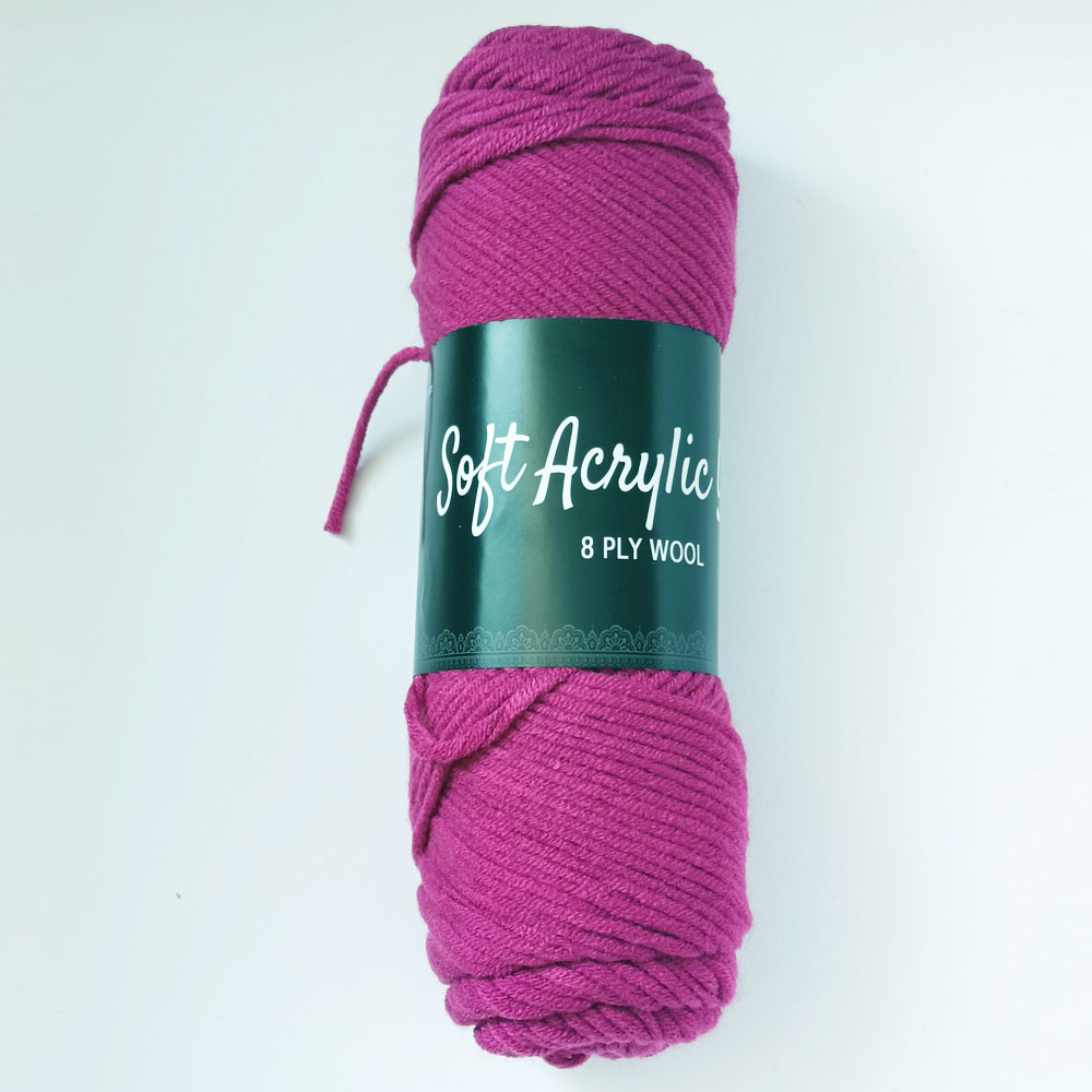 Soft Acrylic Yarn 8 ply Grape
